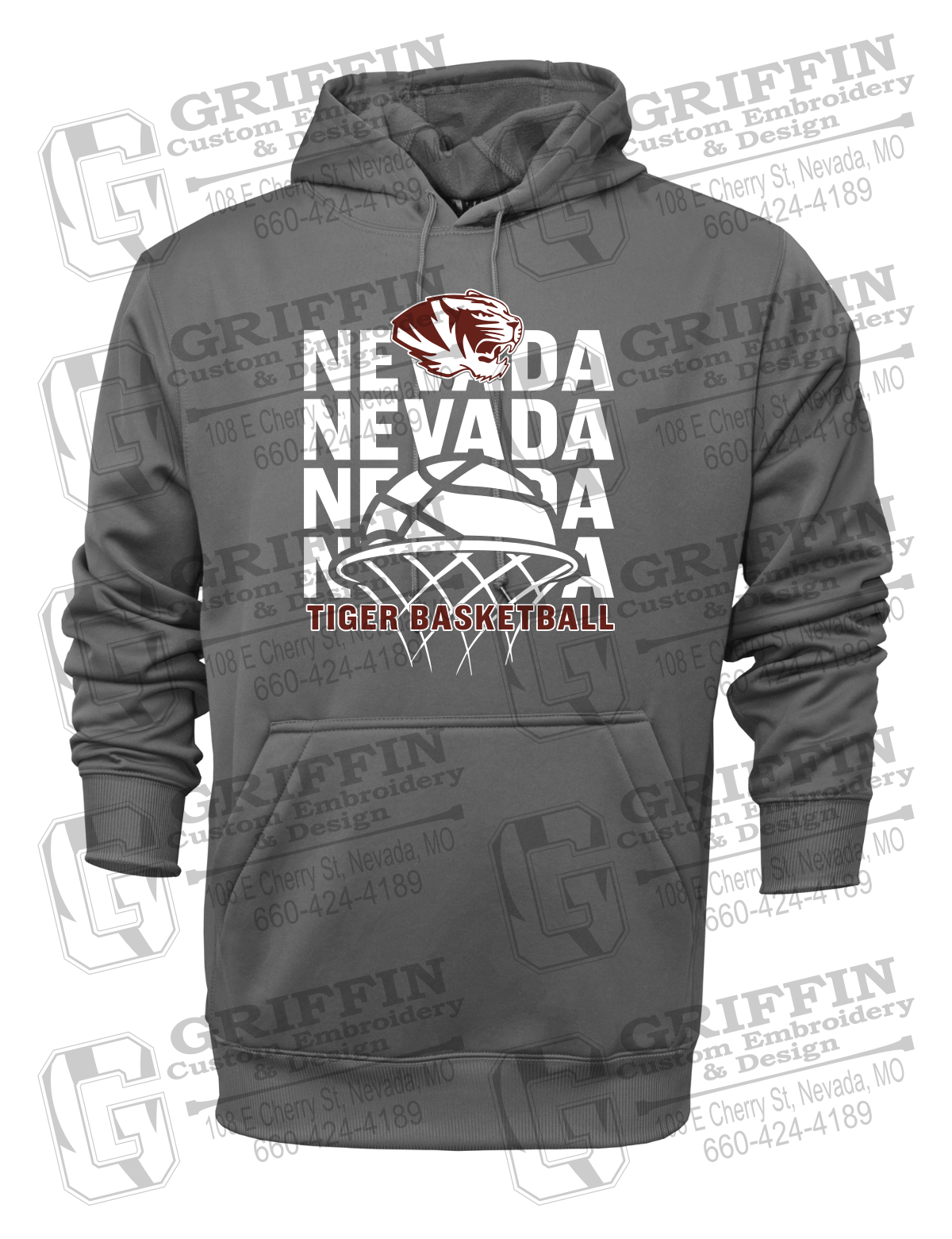 Performance Fleece Hoodie - Basketball - Nevada Tigers 26-L