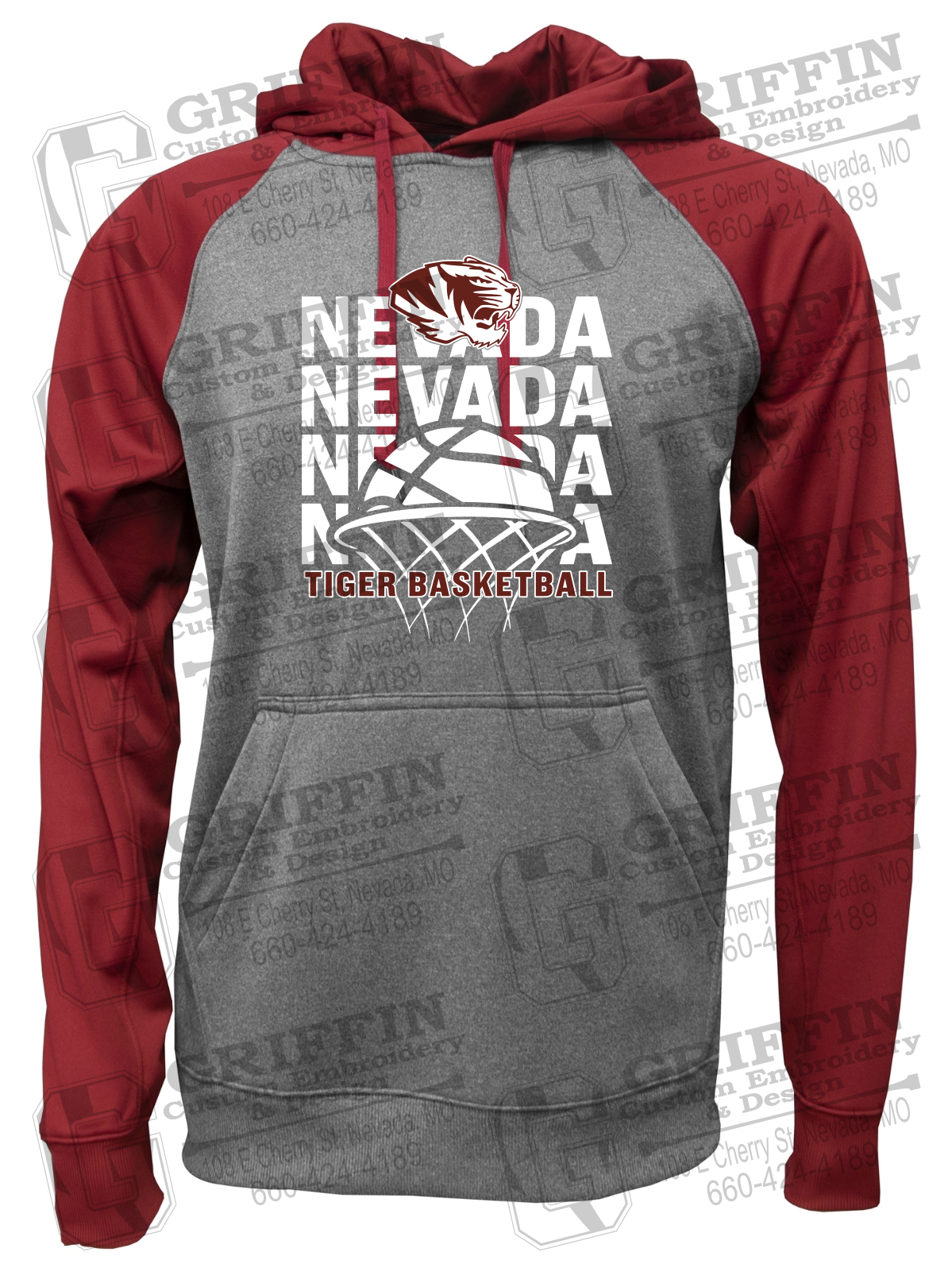 Performance Fleece Raglan Hoodie - Basketball - Nevada Tigers 26-L