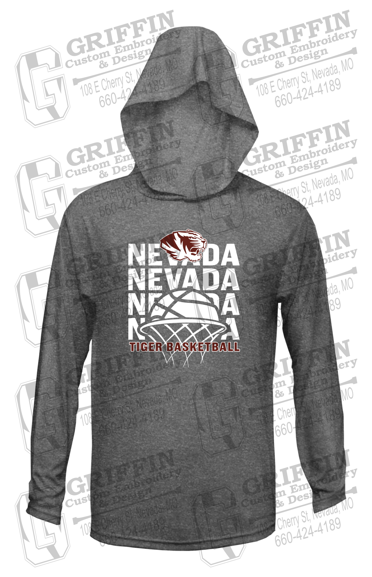 Dry-Fit T-Shirt Hoodie - Basketball - Nevada Tigers 26-L