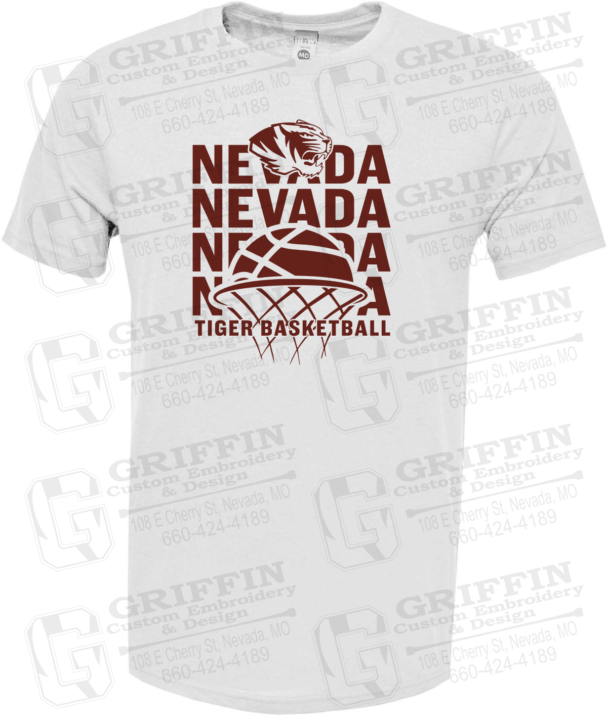 Soft-Tek Short Sleeve T-Shirt - Basketball - Nevada Tigers 26-L