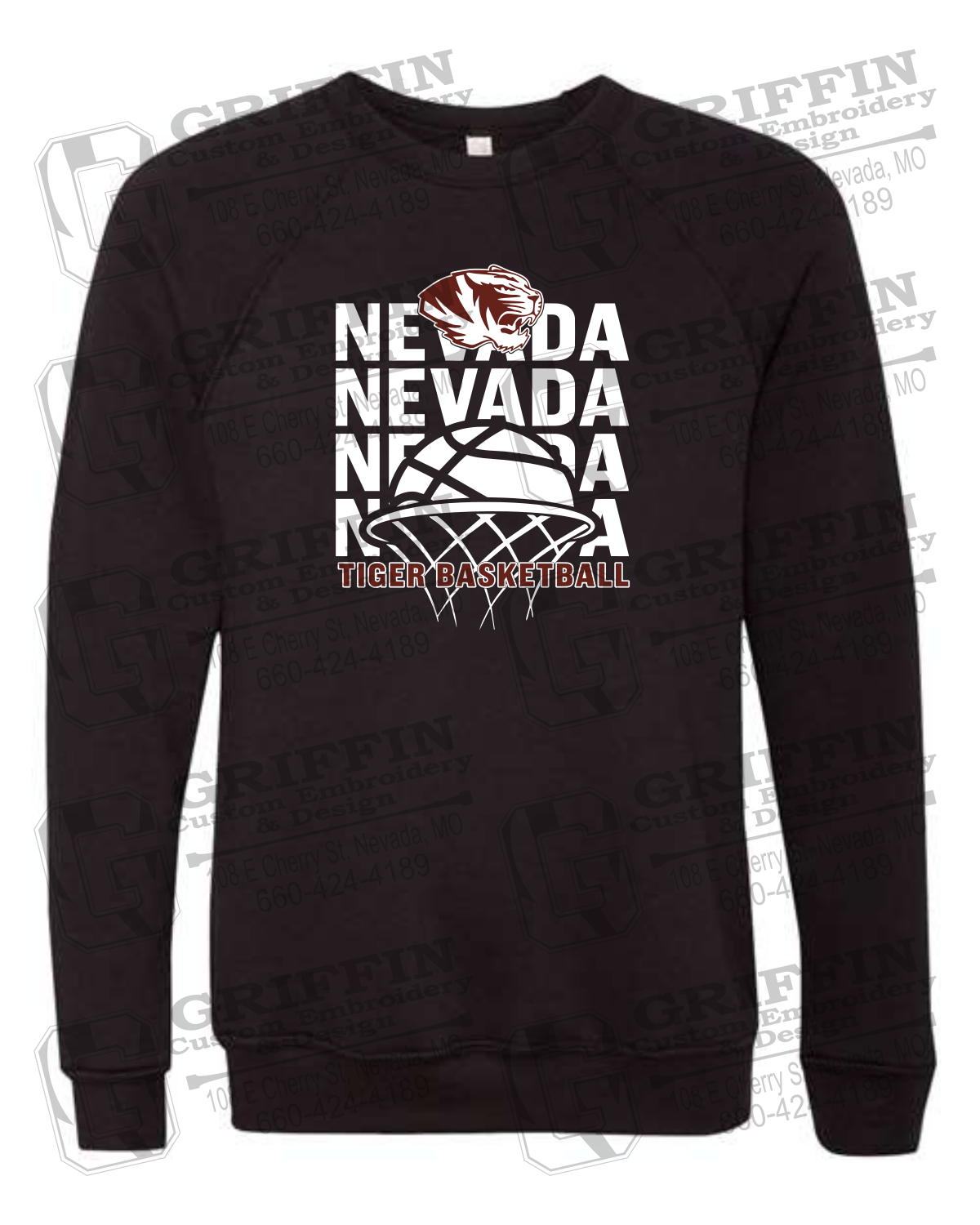 Sponge Fleece Sweatshirt - Basketball - Nevada Tigers 26-L