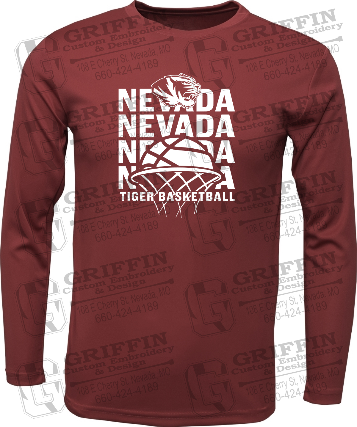 Dry-Fit Long Sleeve T-Shirt - Basketball - Nevada Tigers 26-L