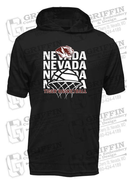 Dry-Fit Short Sleeve T-Shirt Hoodie - Basketball - Nevada Tigers 26-L