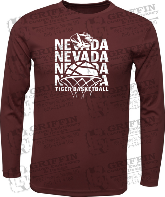 Toddler Dry-Fit Long Sleeve T-Shirt - Basketball - Nevada Tigers 26-L