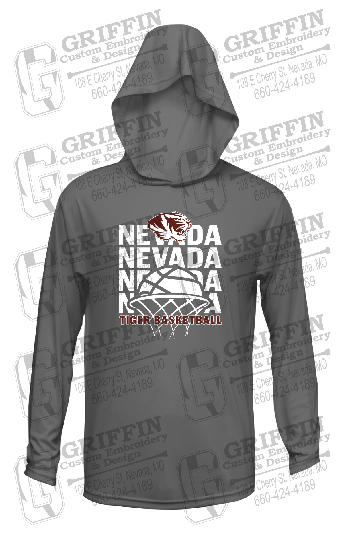 Dry-Fit T-Shirt Hoodie - Basketball - Nevada Tigers 26-L