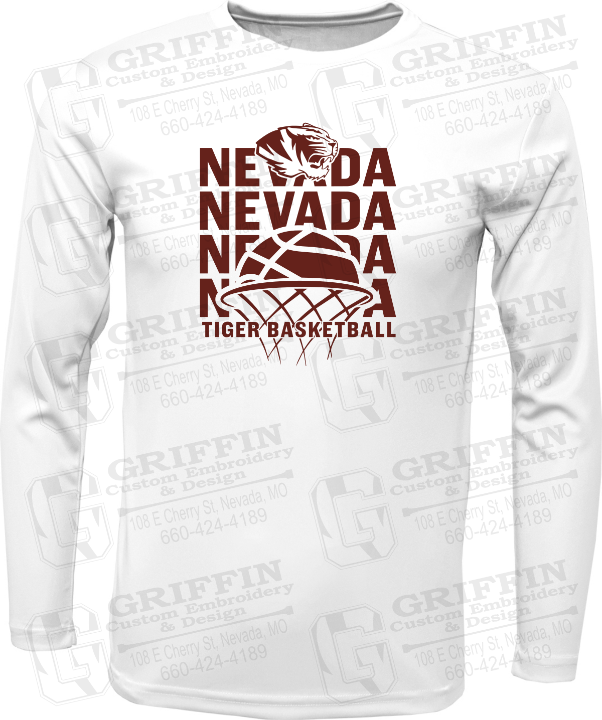 Dry-Fit Long Sleeve T-Shirt - Basketball - Nevada Tigers 26-L