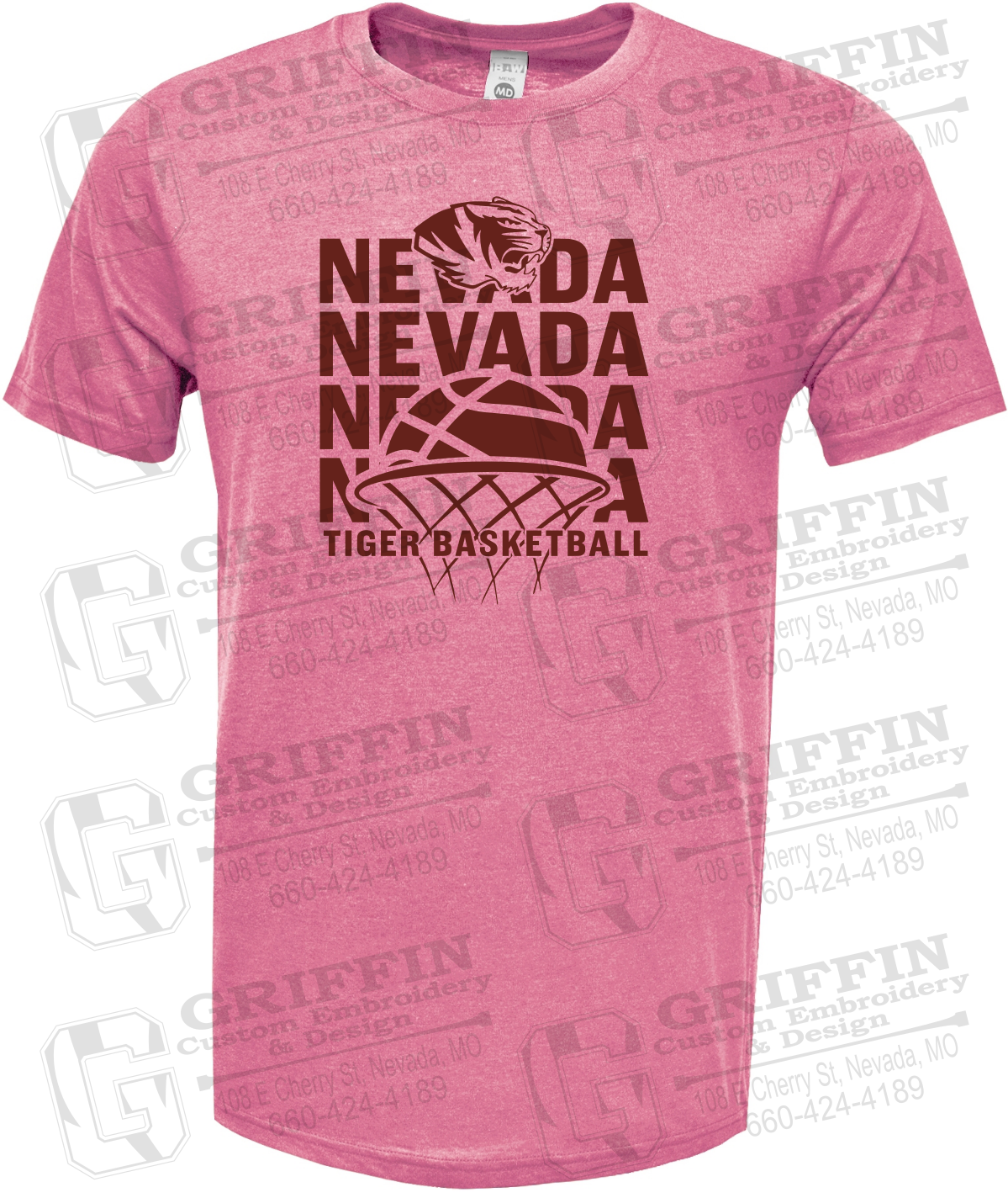 Soft-Tek Short Sleeve T-Shirt - Basketball - Nevada Tigers 26-L