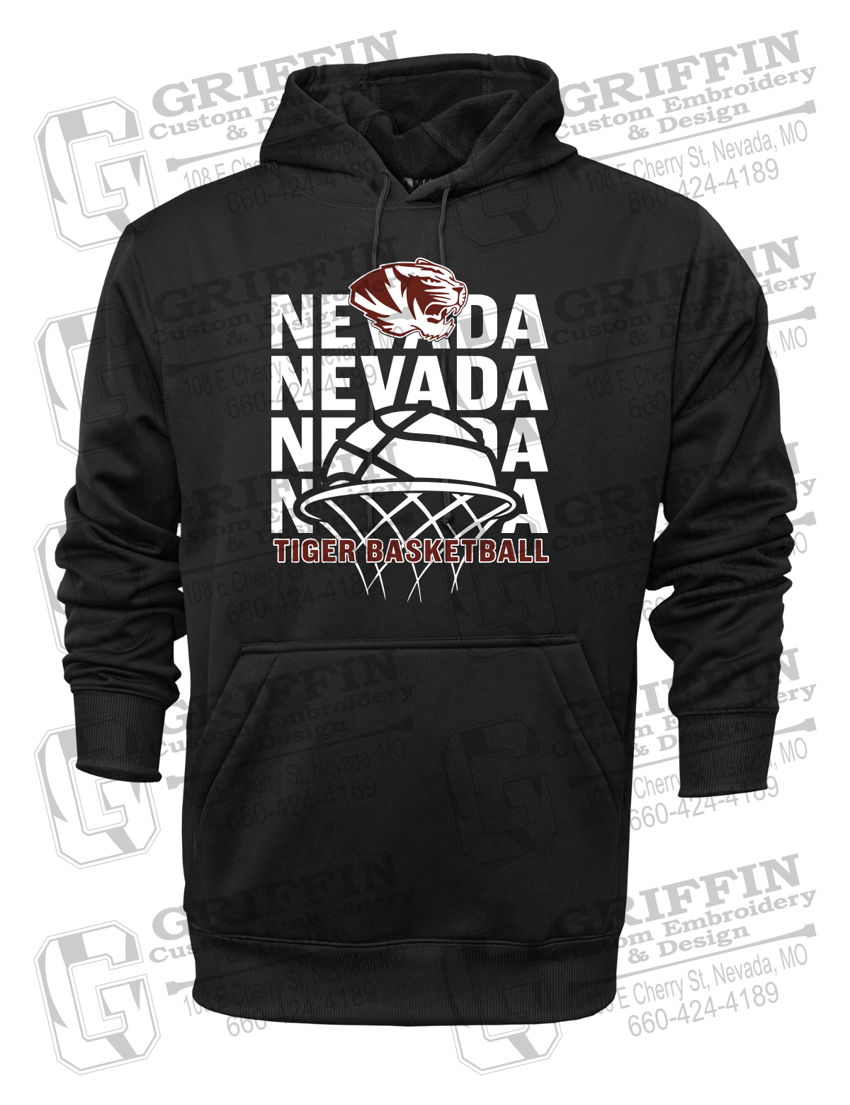 Performance Fleece Hoodie - Basketball - Nevada Tigers 26-L
