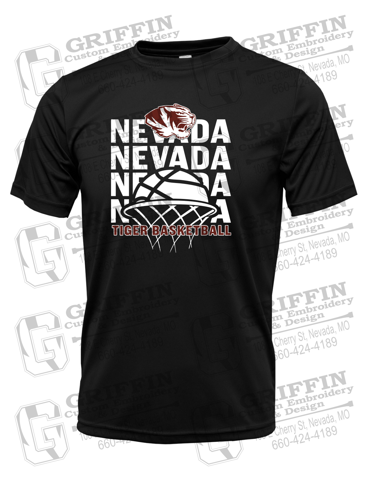 Dry-Fit Short Sleeve T-Shirt - Basketball - Nevada Tigers 26-L