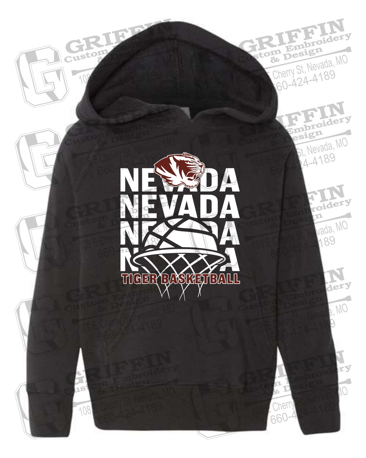Toddler Hoodie - Basketball - Nevada Tigers 26-L