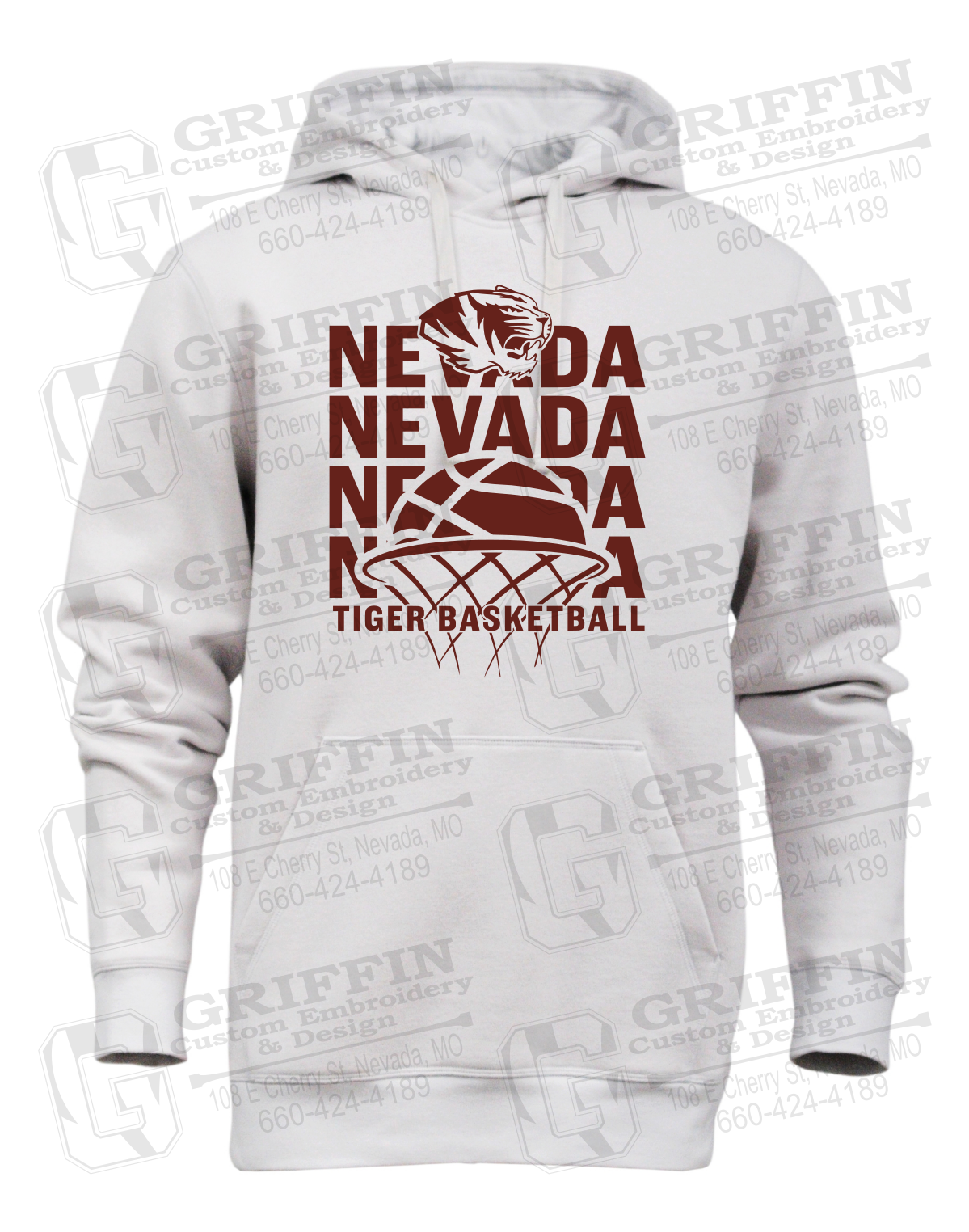 Heavyweight Fleece Hoodie - Basketball - Nevada Tigers 26-L