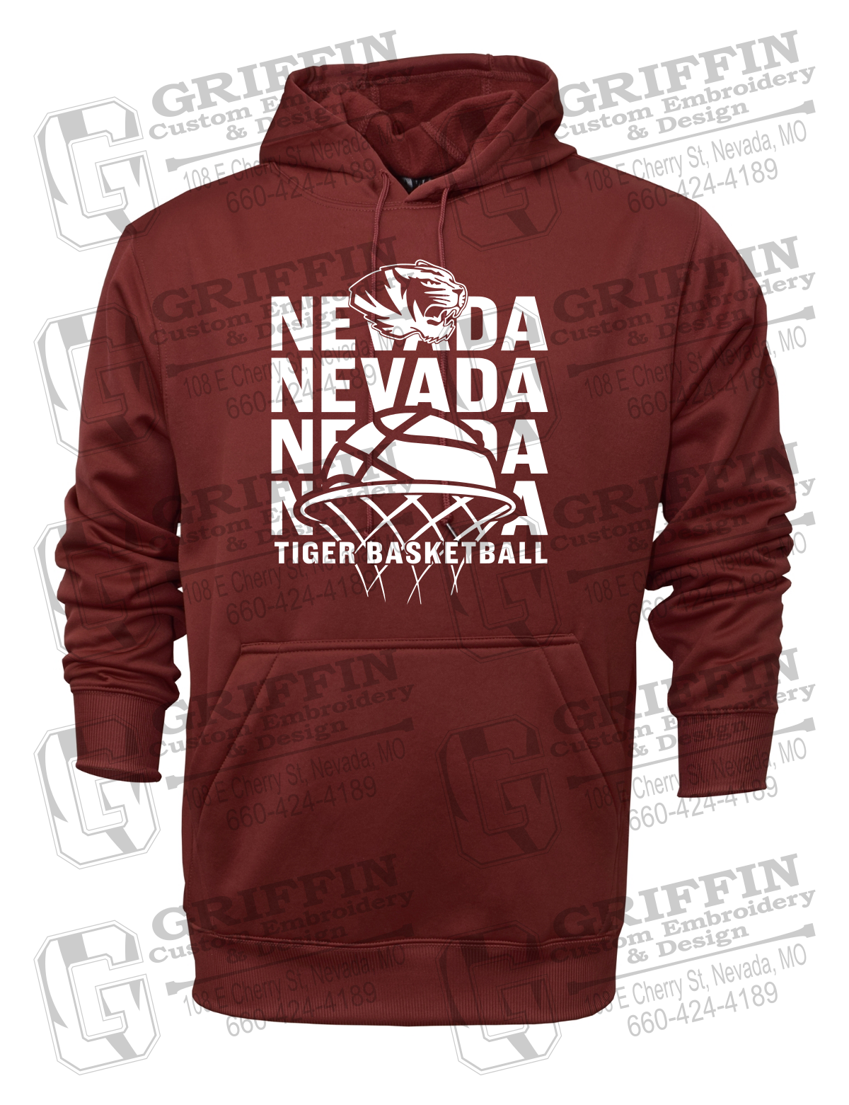 Performance Fleece Hoodie - Basketball - Nevada Tigers 26-L