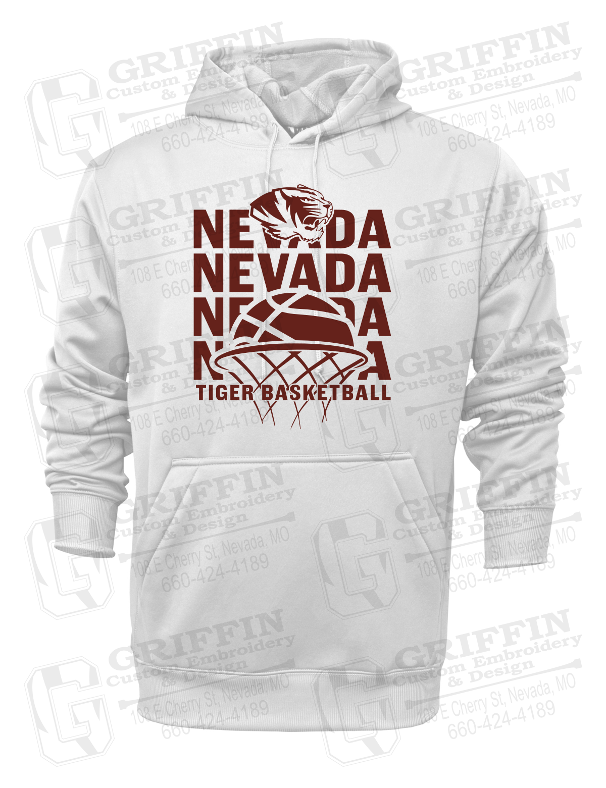 Performance Fleece Hoodie - Basketball - Nevada Tigers 26-L