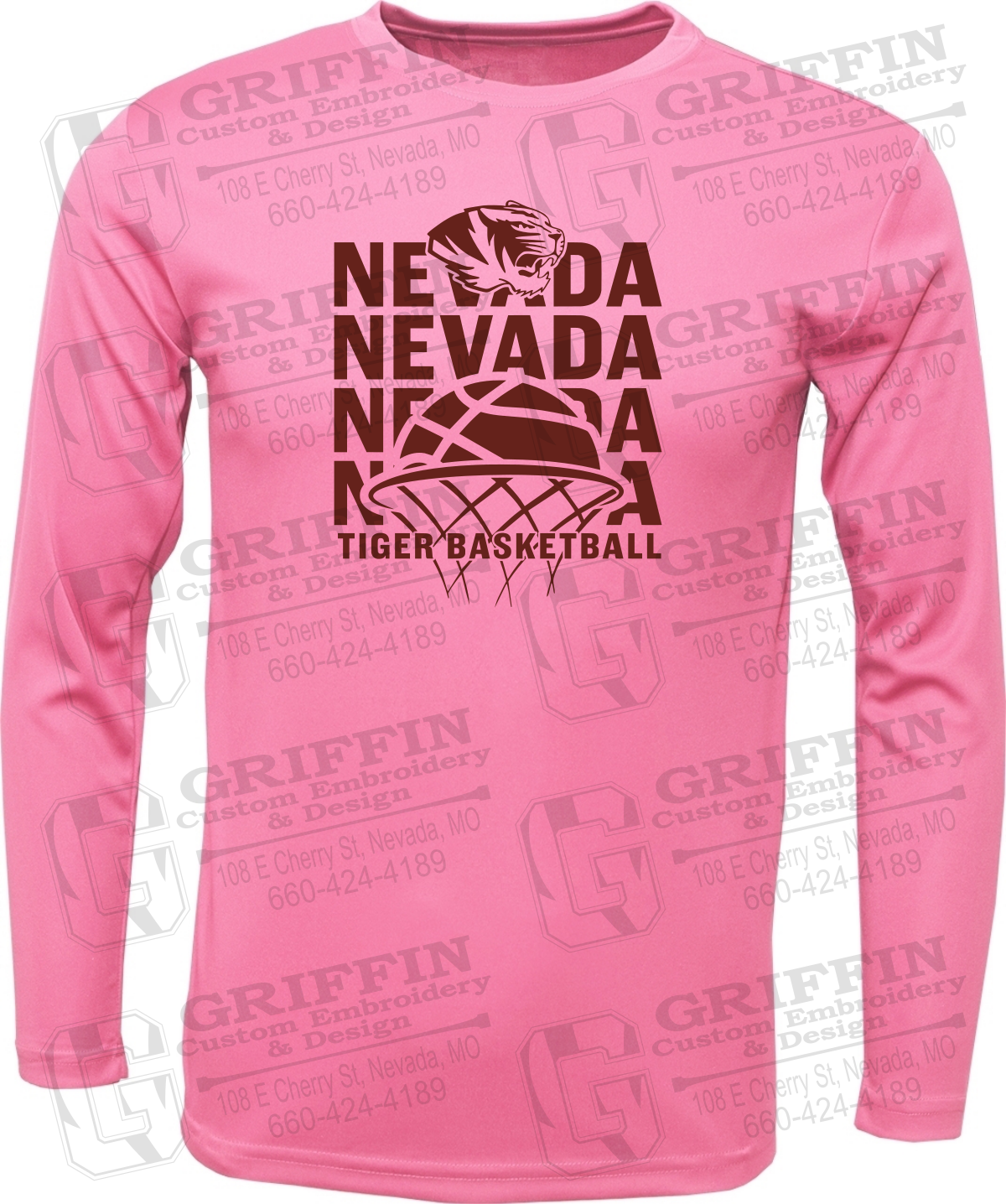 Toddler Dry-Fit Long Sleeve T-Shirt - Basketball - Nevada Tigers 26-L