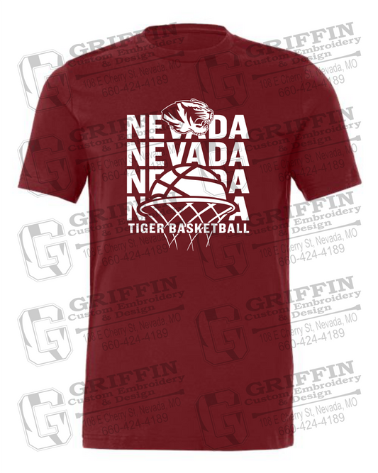 Cotton Short Sleeve T-Shirt - Basketball - Nevada Tigers 26-L
