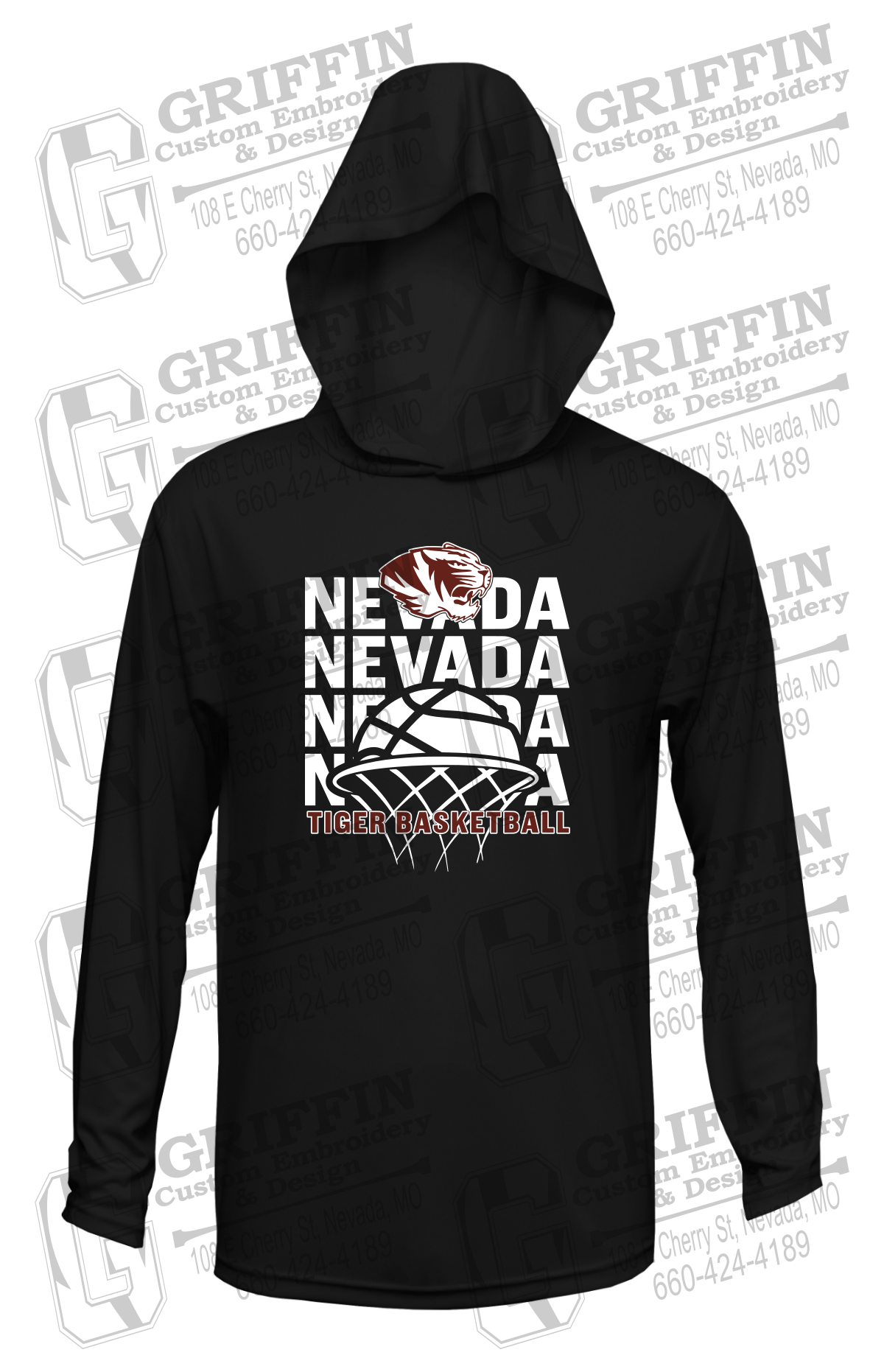 Dry-Fit T-Shirt Hoodie - Basketball - Nevada Tigers 26-L