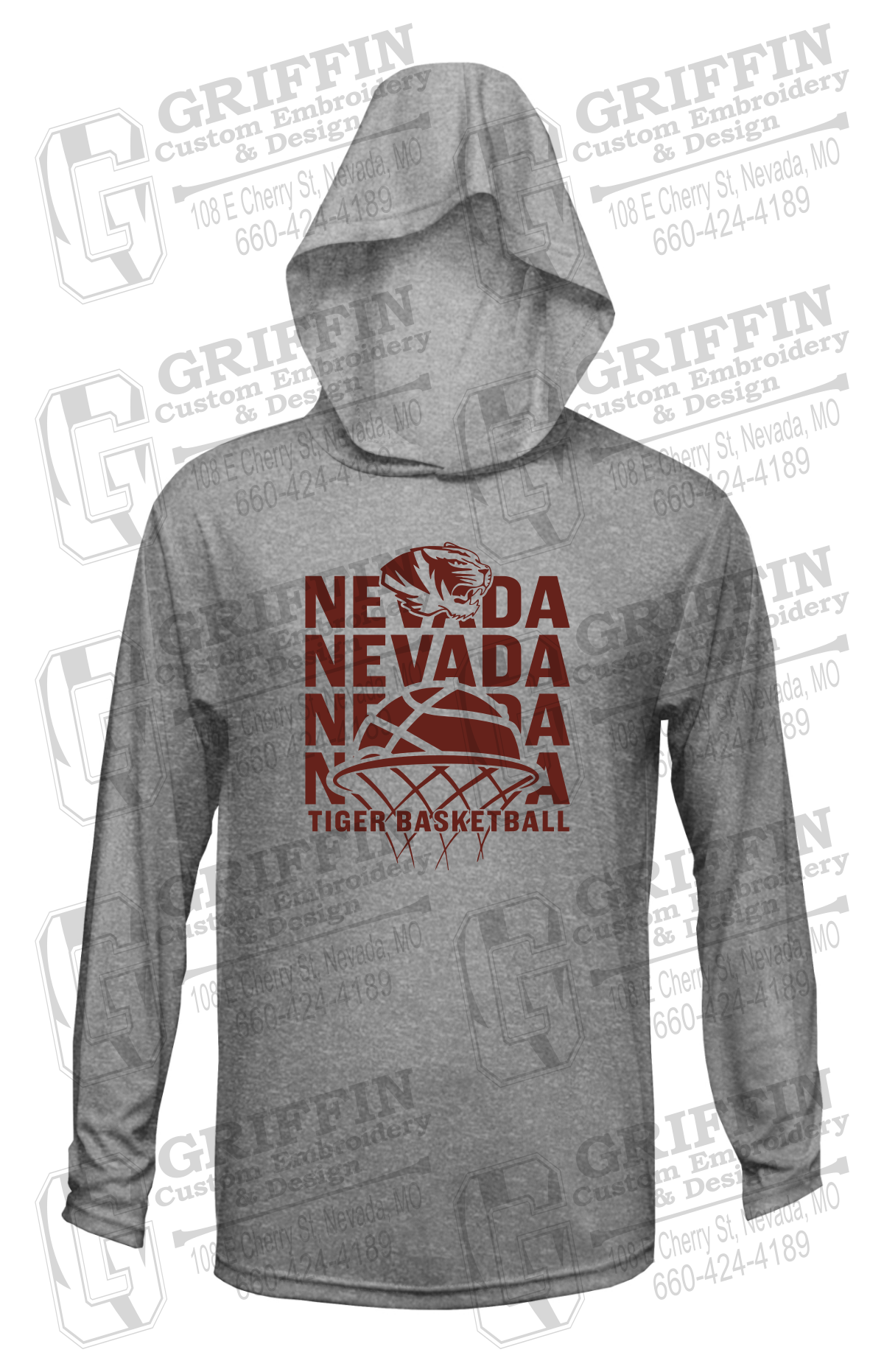 Dry-Fit T-Shirt Hoodie - Basketball - Nevada Tigers 26-L