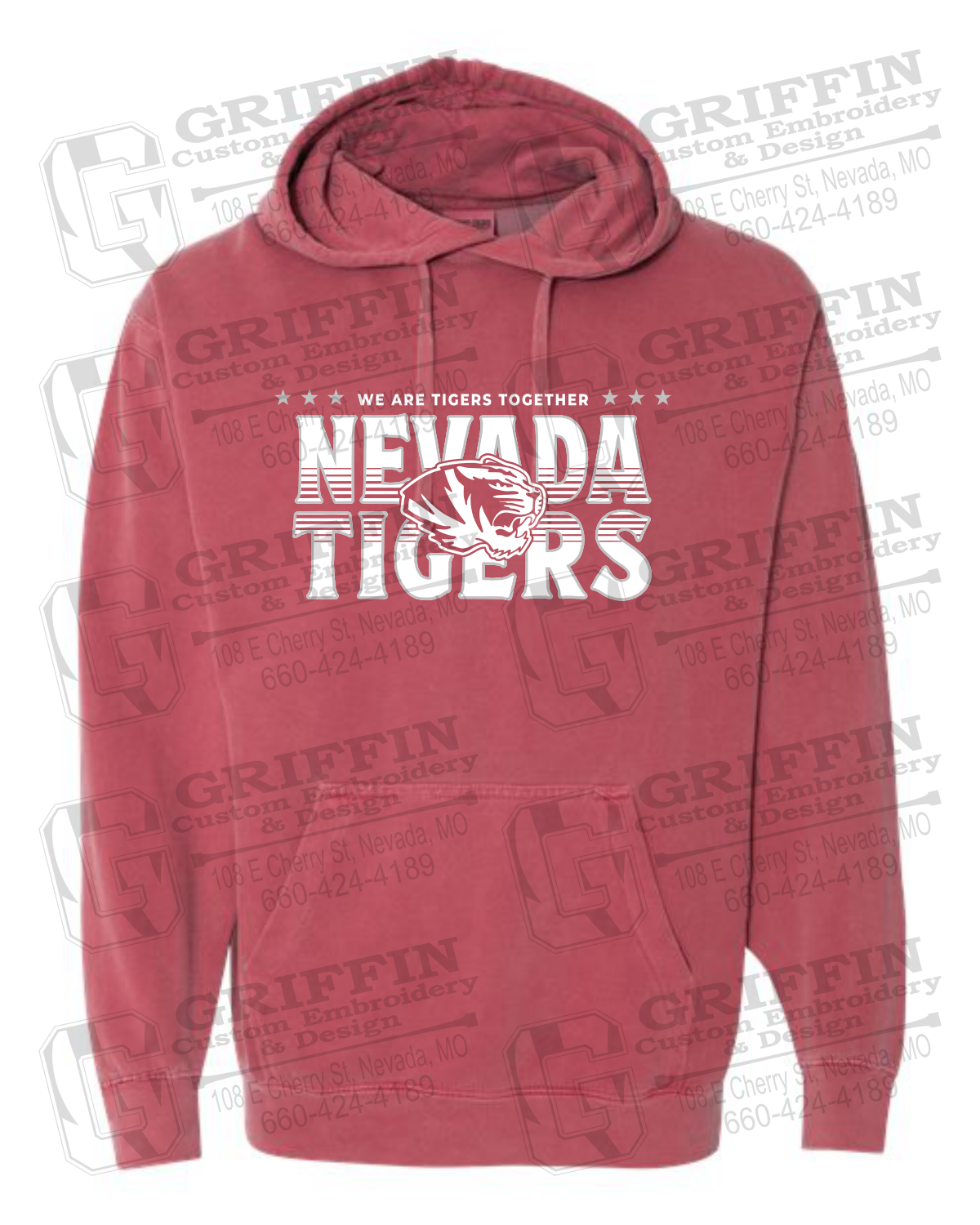 Comfort Colors Hoodie - Basketball - Nevada Tigers 26-M