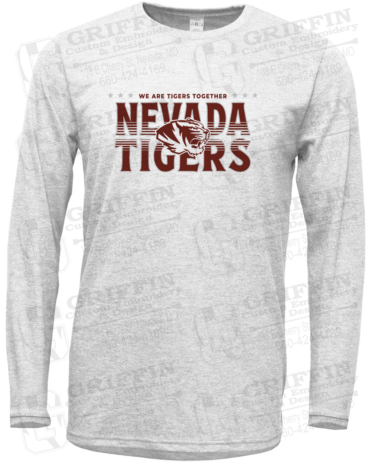 Soft-Tek Long Sleeve T-Shirt - Basketball - Nevada Tigers 26-M