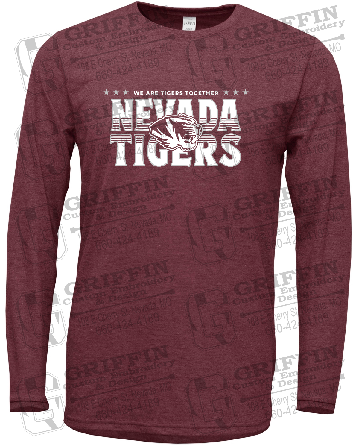 Soft-Tek Long Sleeve T-Shirt - Basketball - Nevada Tigers 26-M