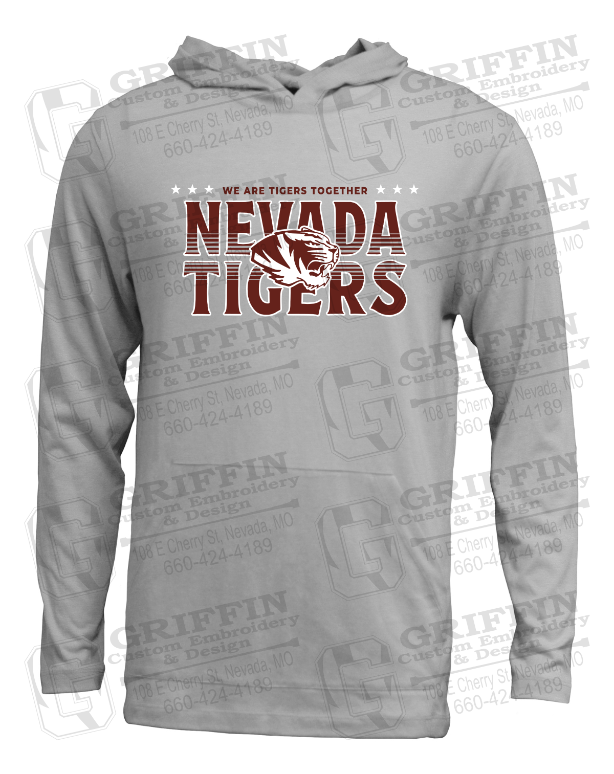 Soft-Tek T-Shirt Hoodie - Basketball - Nevada Tigers 26-M