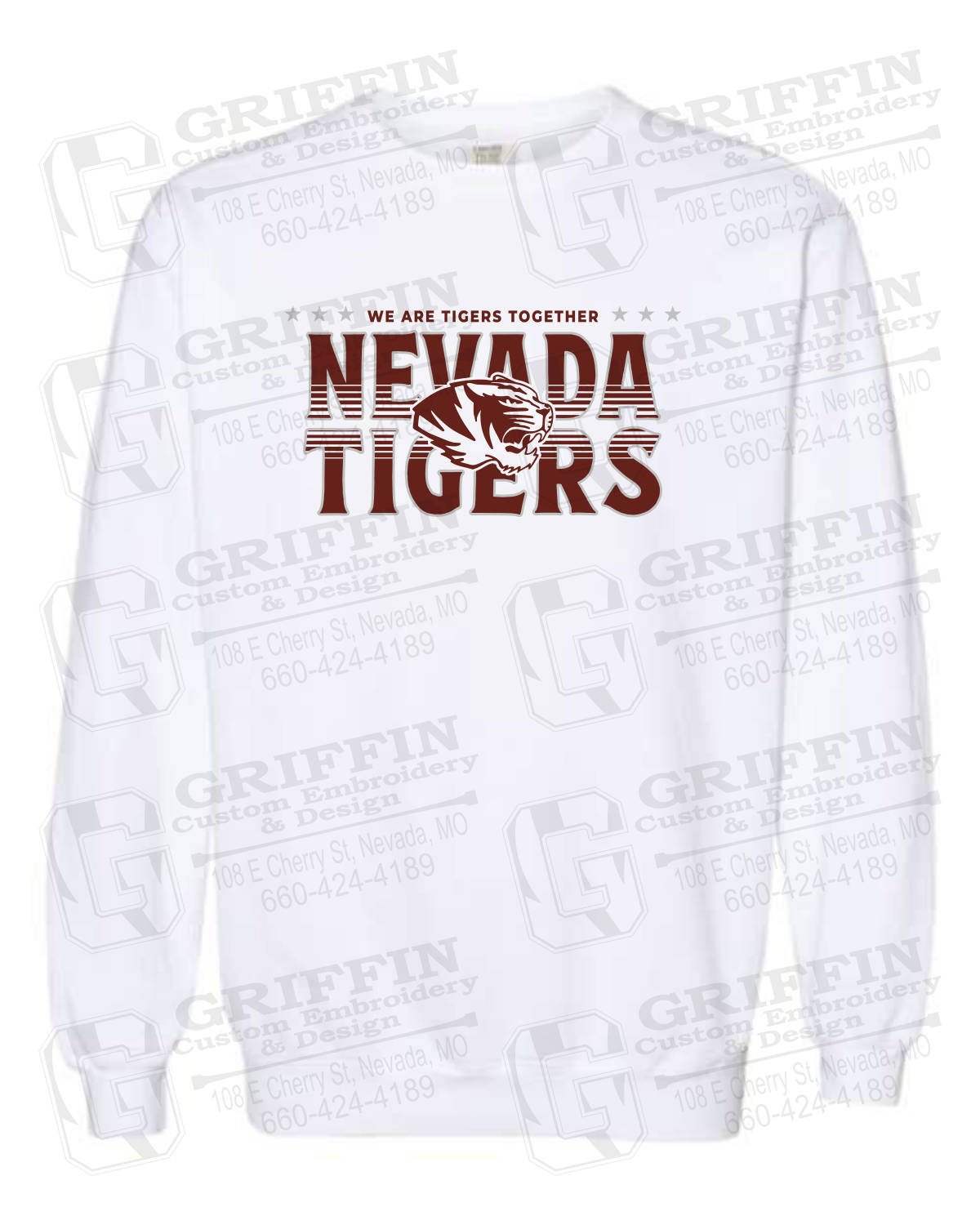 Comfort Colors Crewneck Sweatshirt - Basketball - Nevada Tigers 26-M