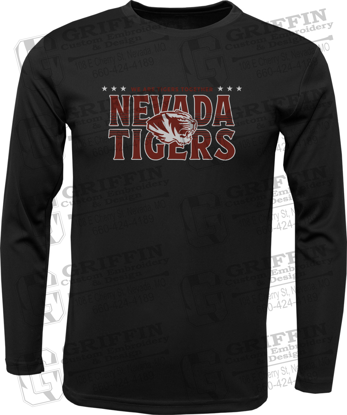 Toddler Dry-Fit Long Sleeve T-Shirt - Basketball - Nevada Tigers 26-M