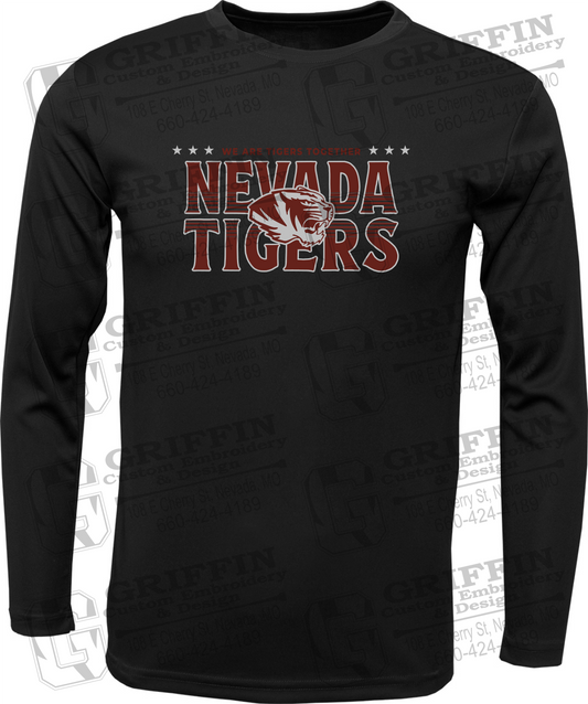 Toddler Dry-Fit Long Sleeve T-Shirt - Basketball - Nevada Tigers 26-M