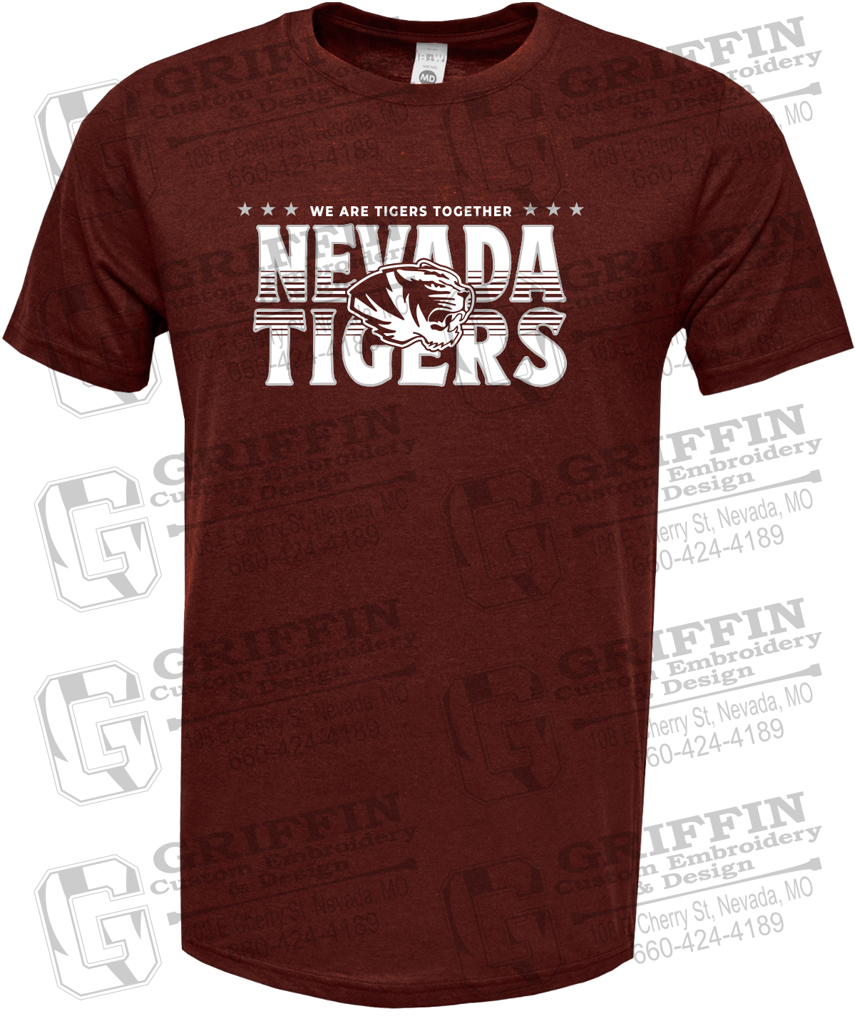 Soft-Tek Short Sleeve T-Shirt - Basketball - Nevada Tigers 26-M