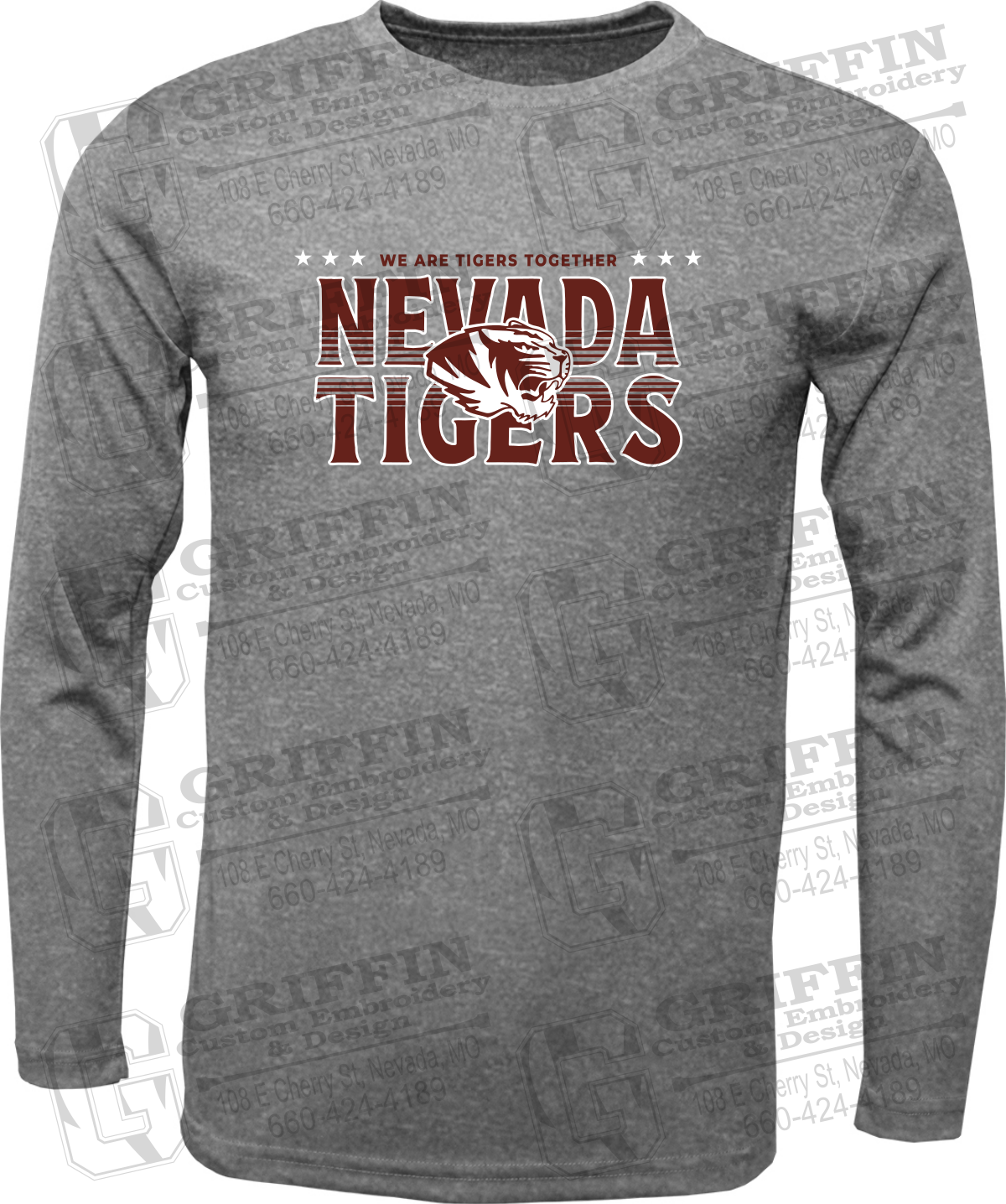 Dry-Fit Long Sleeve T-Shirt - Basketball - Nevada Tigers 26-M