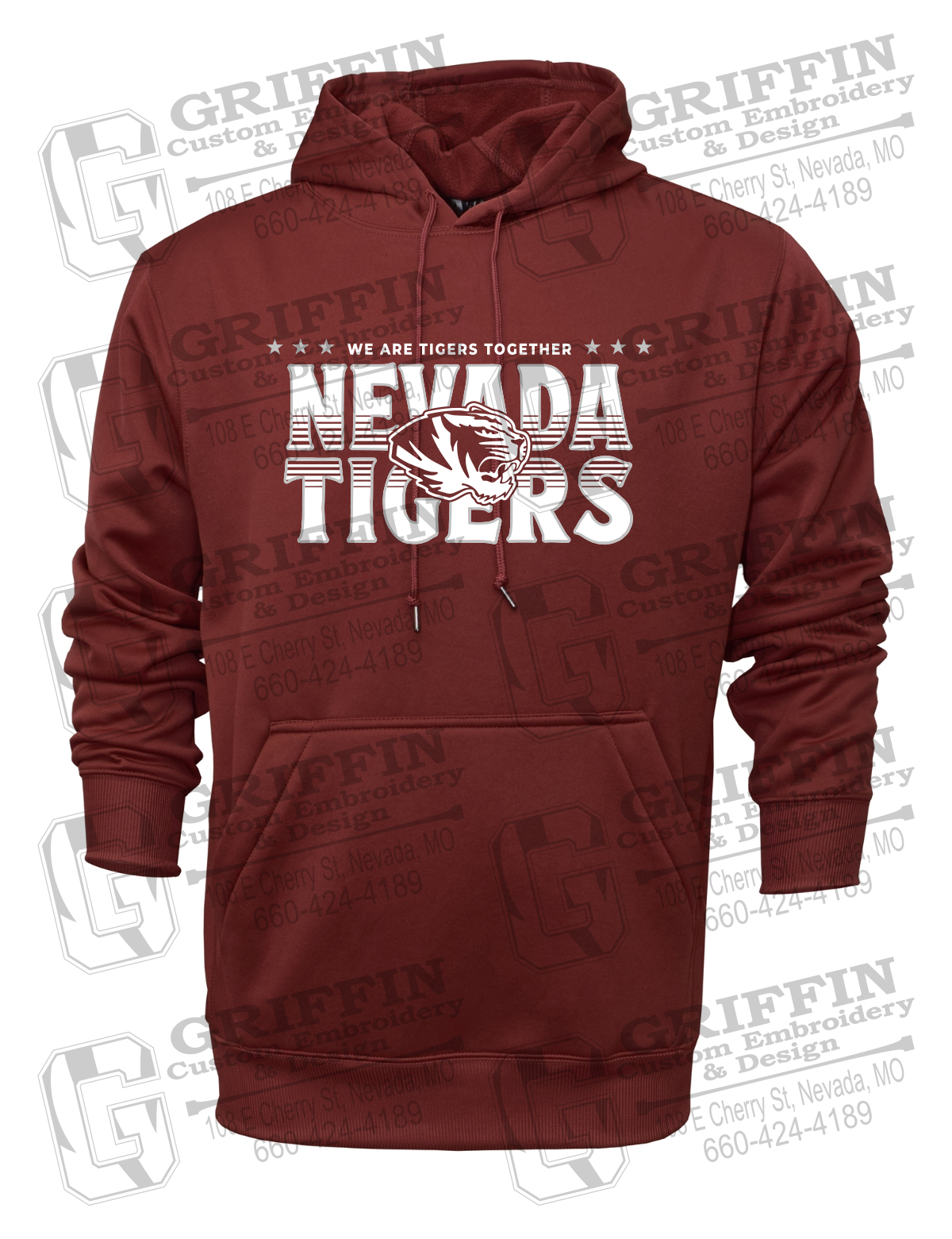 Performance Fleece Hoodie - Basketball - Nevada Tigers 26-M