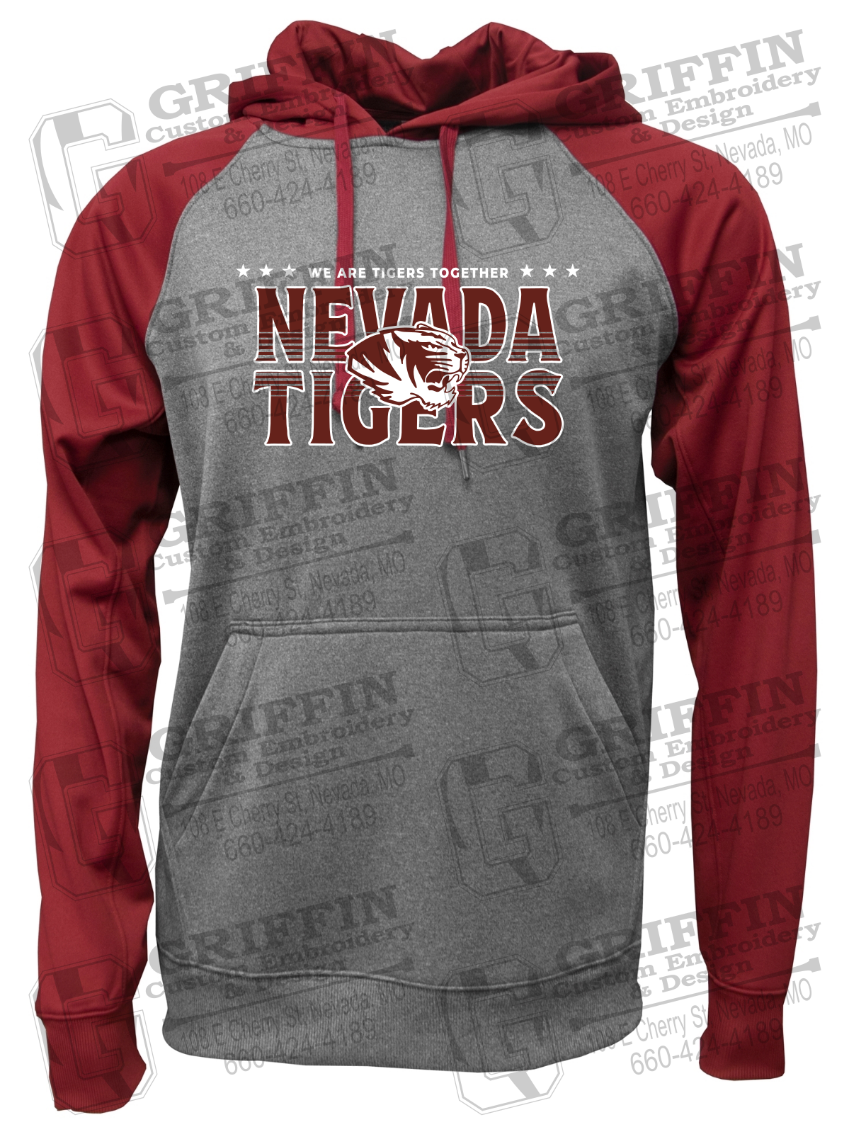 Performance Fleece Raglan Hoodie - Basketball - Nevada Tigers 26-M