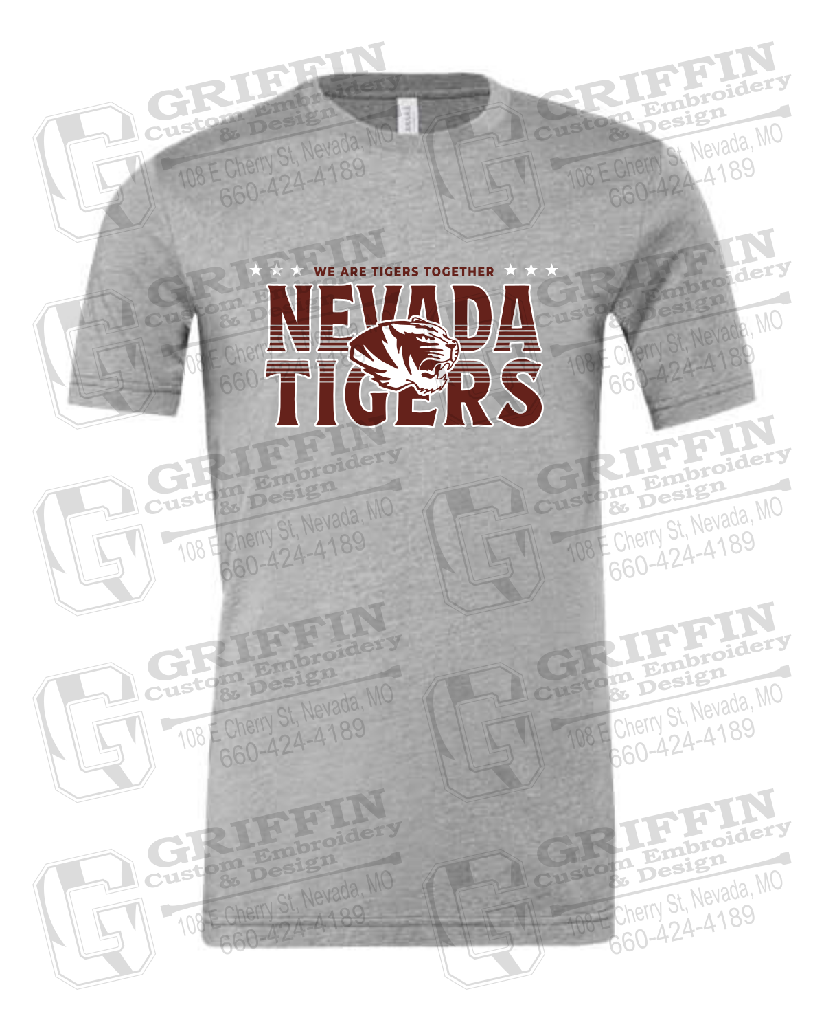 Cotton Short Sleeve T-Shirt - Basketball - Nevada Tigers 26-M