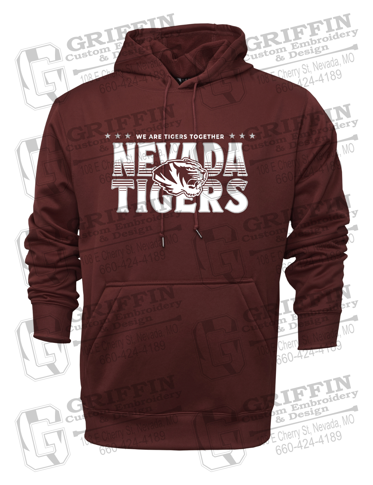 Performance Fleece Hoodie - Basketball - Nevada Tigers 26-M