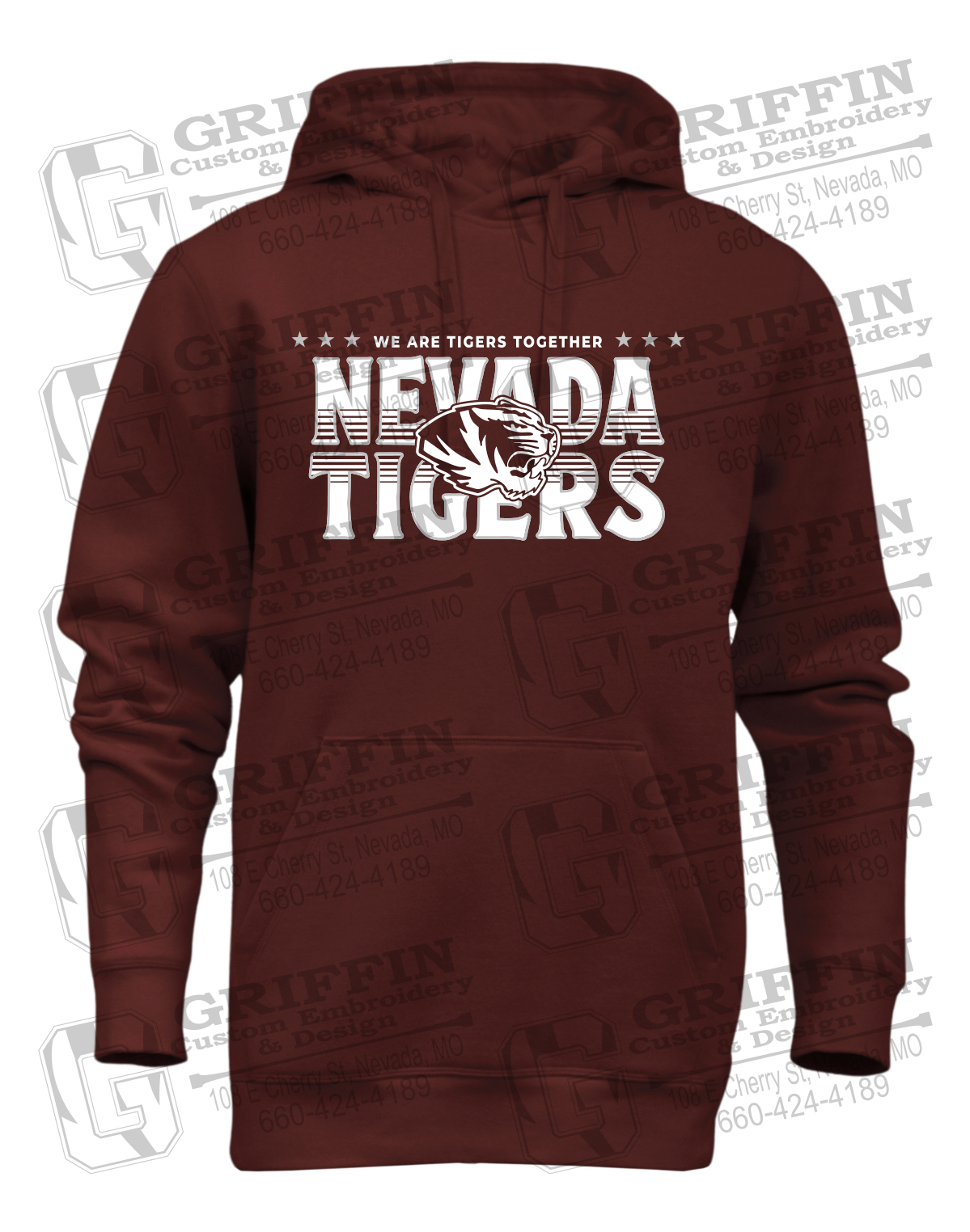 Heavyweight Fleece Hoodie - Basketball - Nevada Tigers 26-M