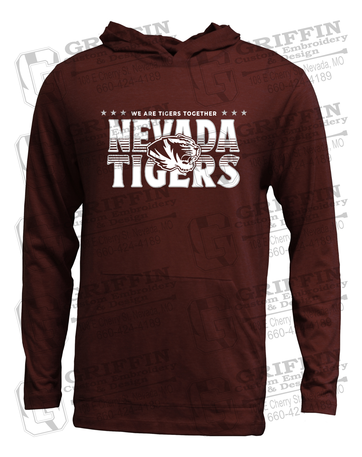 Soft-Tek T-Shirt Hoodie - Basketball - Nevada Tigers 26-M