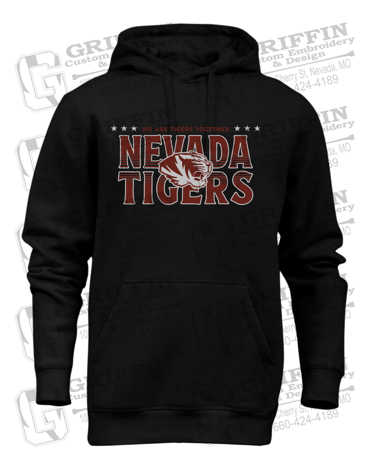 Heavyweight Fleece Hoodie - Basketball - Nevada Tigers 26-M