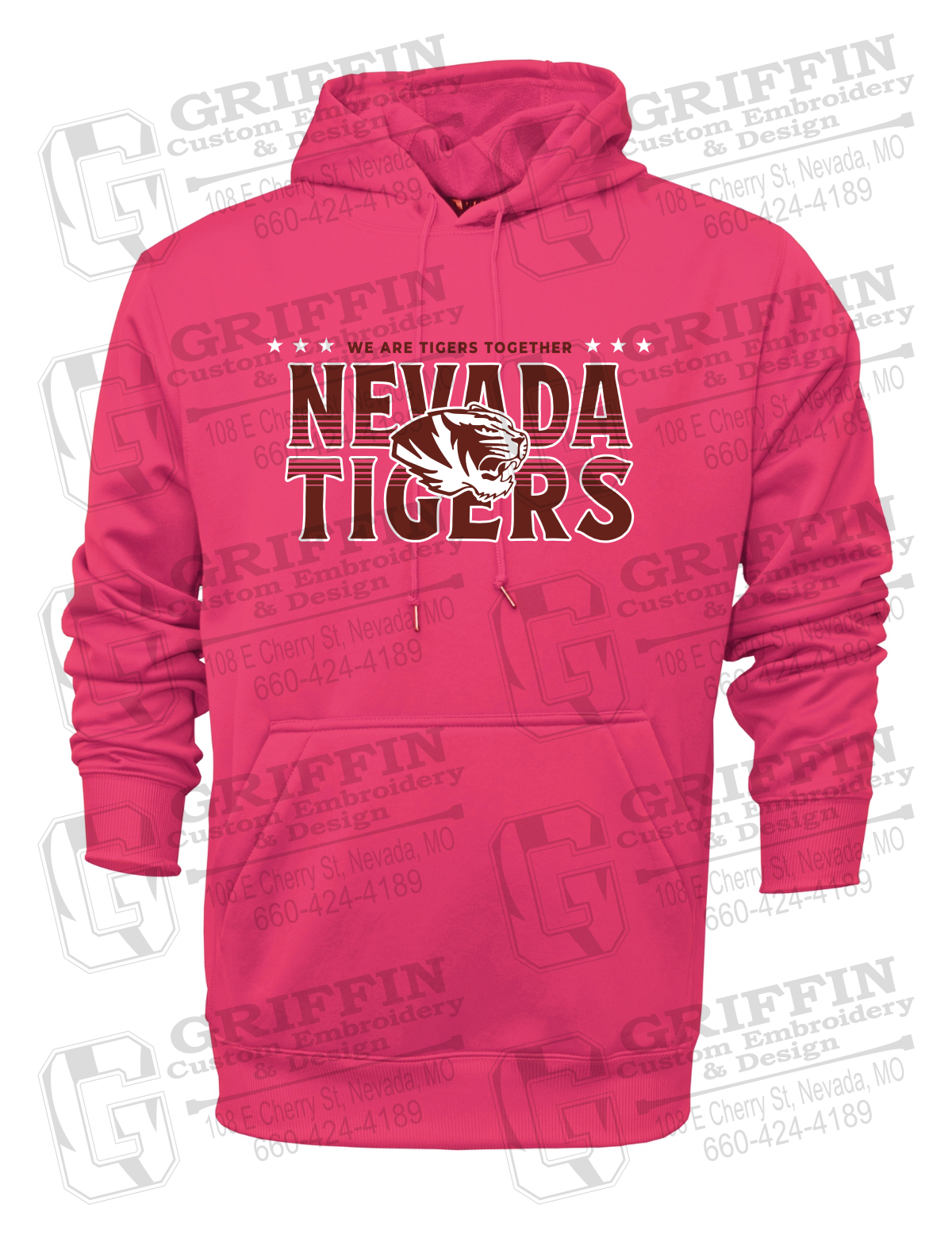 Performance Fleece Hoodie - Basketball - Nevada Tigers 26-M