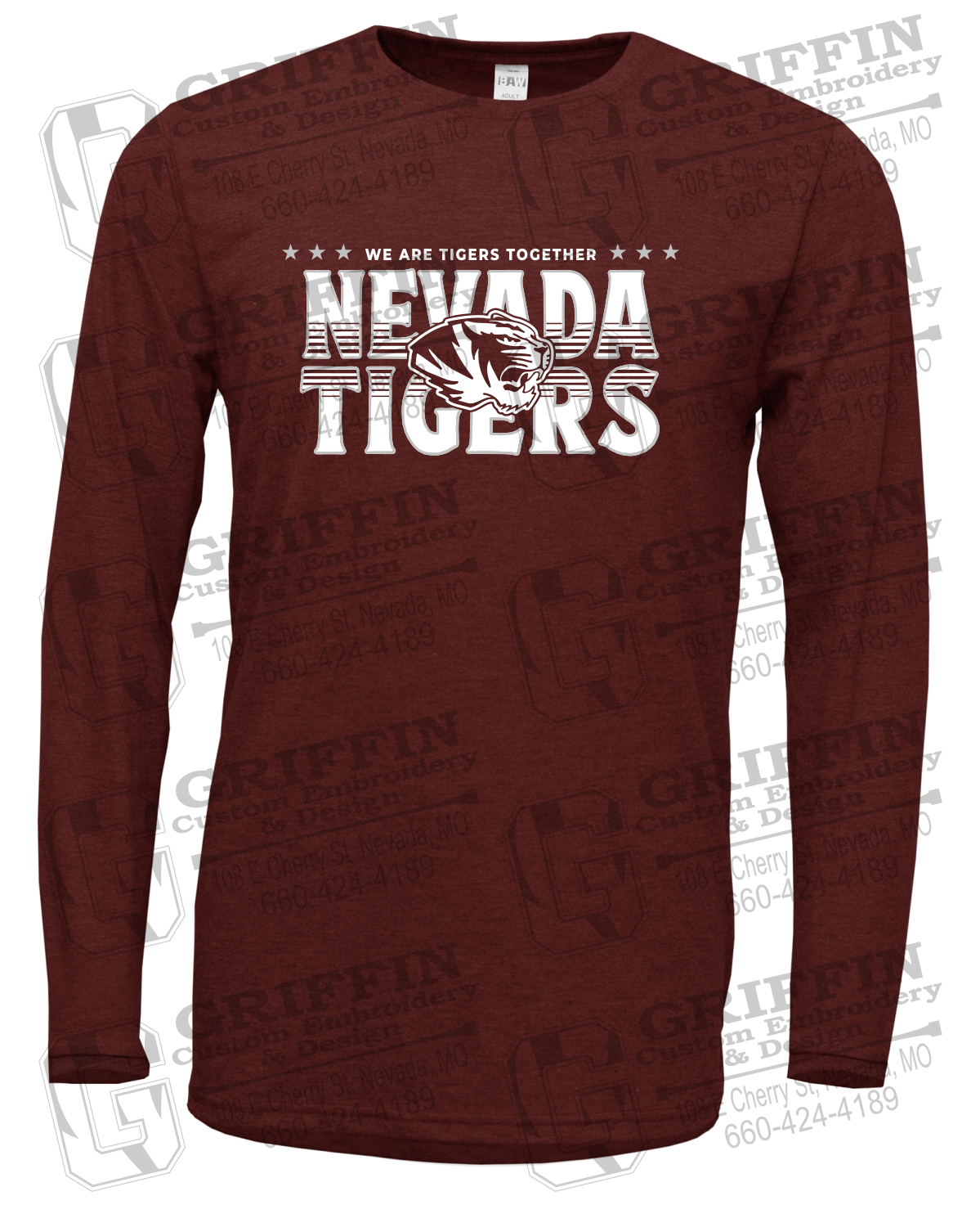 Soft-Tek Long Sleeve T-Shirt - Basketball - Nevada Tigers 26-M