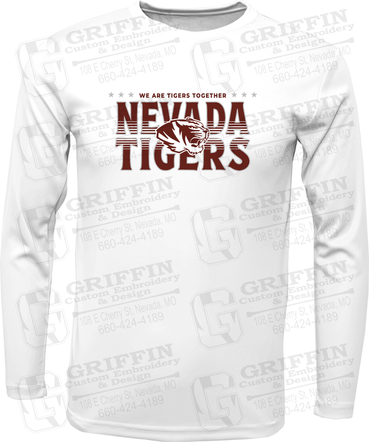 Toddler Dry-Fit Long Sleeve T-Shirt - Basketball - Nevada Tigers 26-M