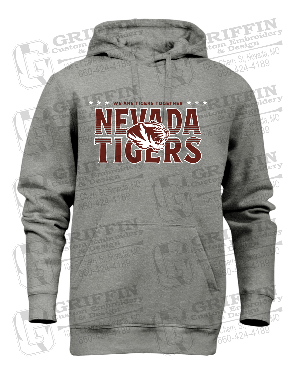 Heavyweight Fleece Hoodie - Basketball - Nevada Tigers 26-M