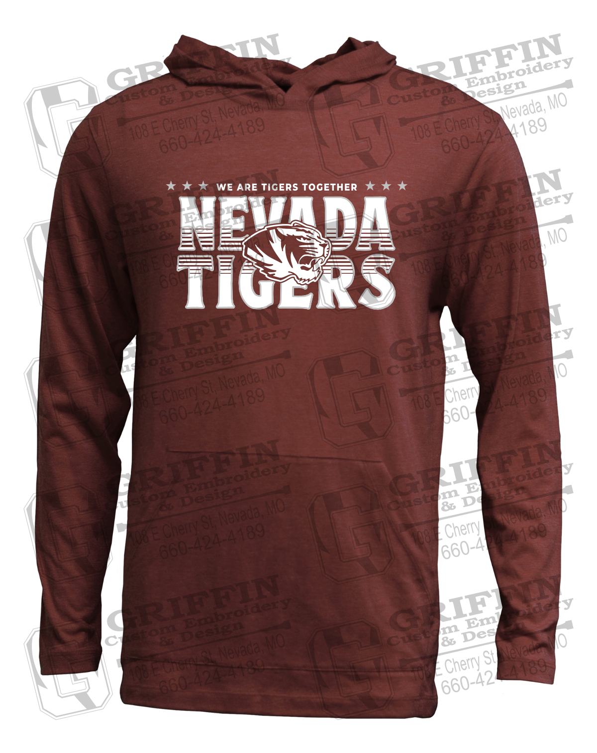 Soft-Tek T-Shirt Hoodie - Basketball - Nevada Tigers 26-M