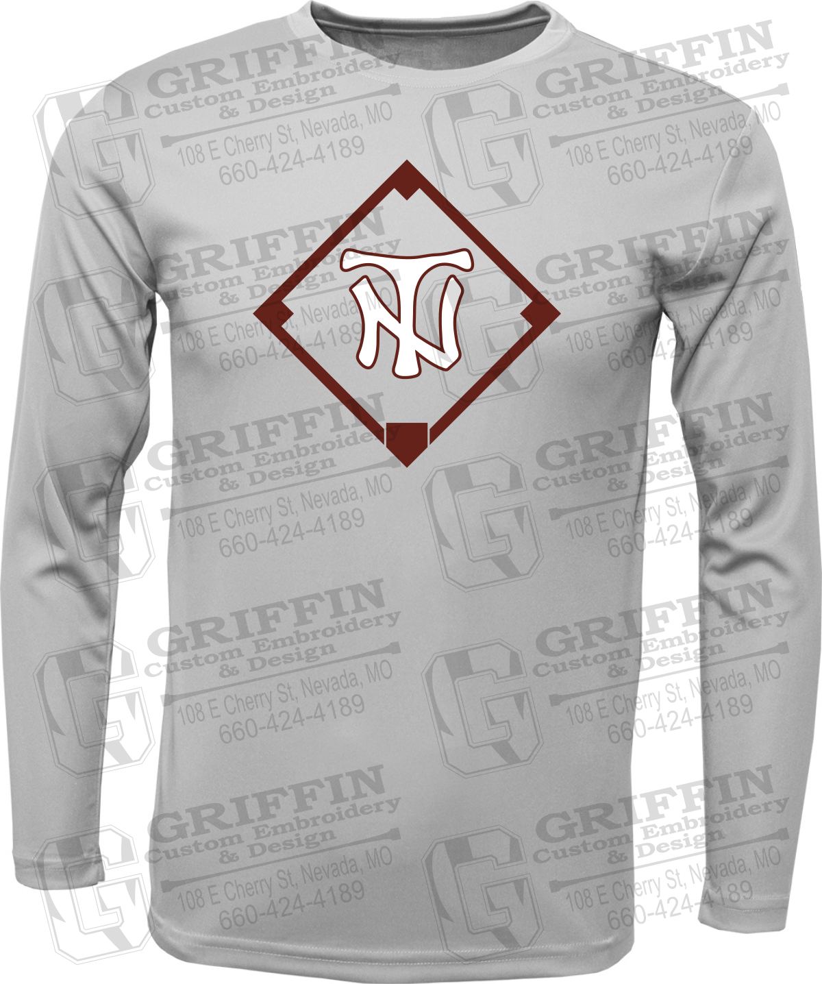 Toddler Dry-Fit Long Sleeve T-Shirt - Baseball - Nevada Tigers 26-P