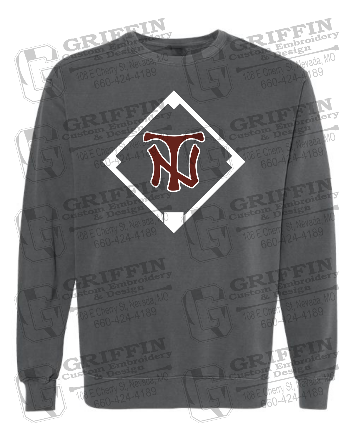 Comfort Colors Crewneck Sweatshirt - Baseball - Nevada Tigers 26-P