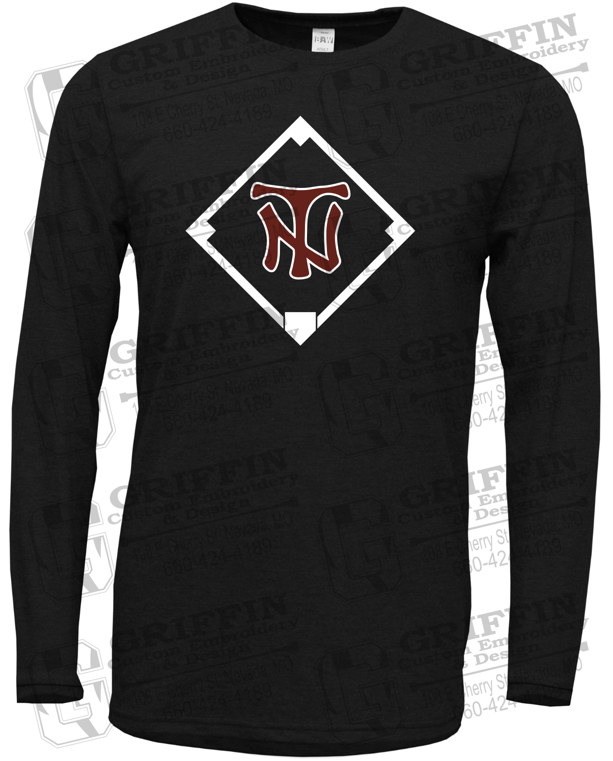 Soft-Tek Long Sleeve T-Shirt - Baseball - Nevada Tigers 26-P