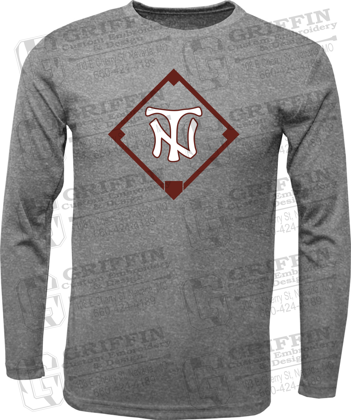 Toddler Dry-Fit Long Sleeve T-Shirt - Baseball - Nevada Tigers 26-P