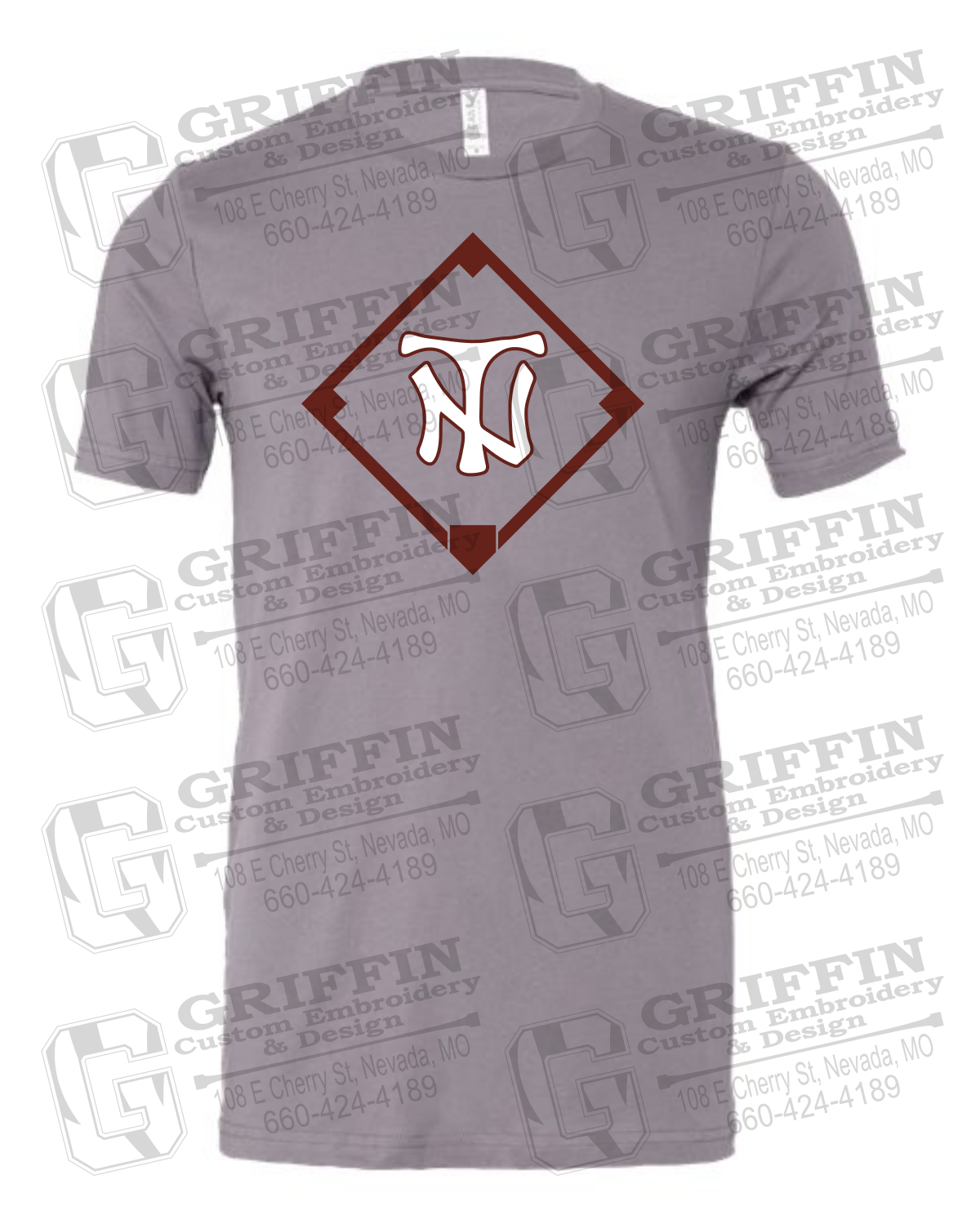 Cotton Short Sleeve T-Shirt - Baseball - Nevada Tigers 26-P