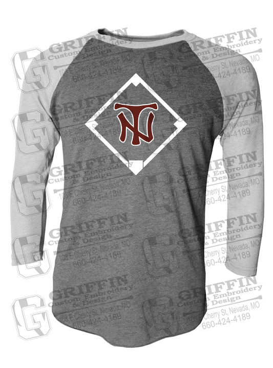 Tri-Blend Raglan Sleeve T-Shirt - Baseball - Nevada Tigers 26-P