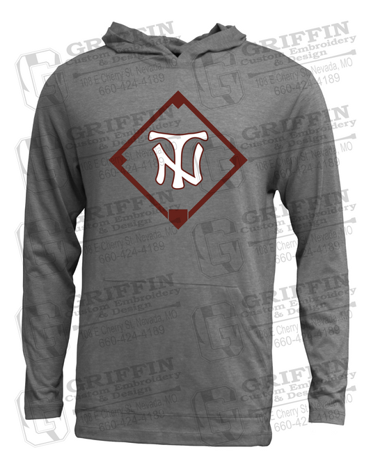 Soft-Tek T-Shirt Hoodie - Baseball - Nevada Tigers 26-P