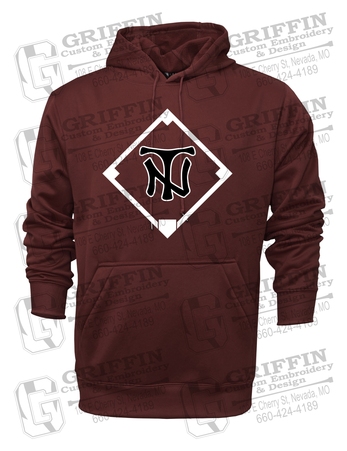 Performance Fleece Hoodie - Baseball - Nevada Tigers 26-P